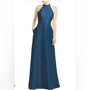 NWT Alfred Sung Evening Gown Dress Color Dusk Blue W518